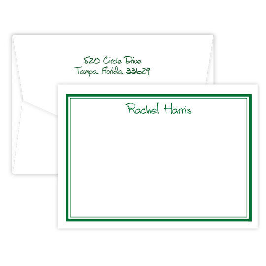 Triple Thick Mandalay Flat Note Cards - Raised Ink